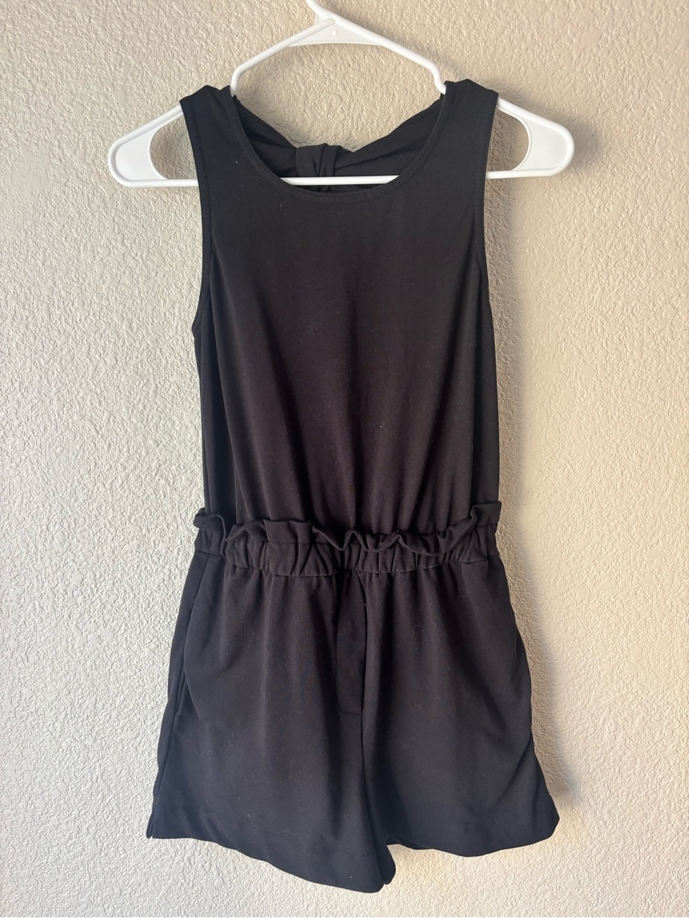 Sweaty Betty Black Sleeveless Romper with Elastic Waist